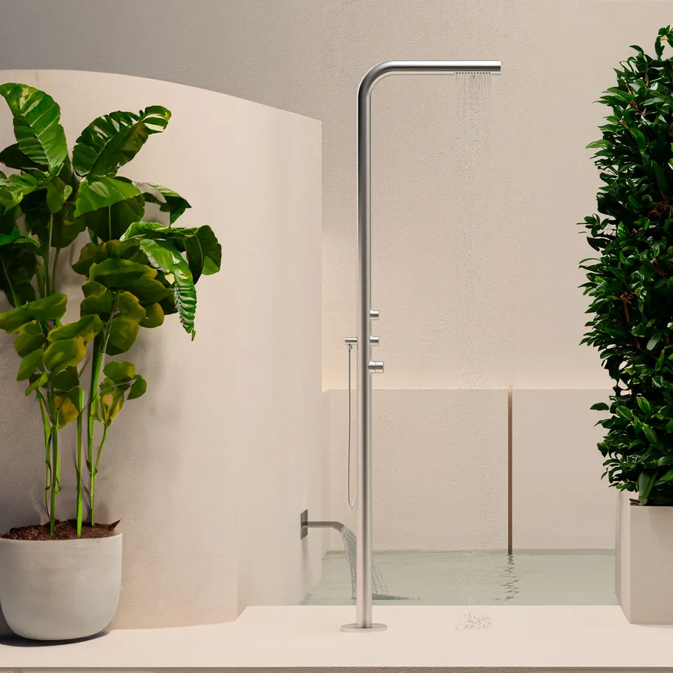 Sined Doccia Budoni Inox esterno acqua calda fredda 316L