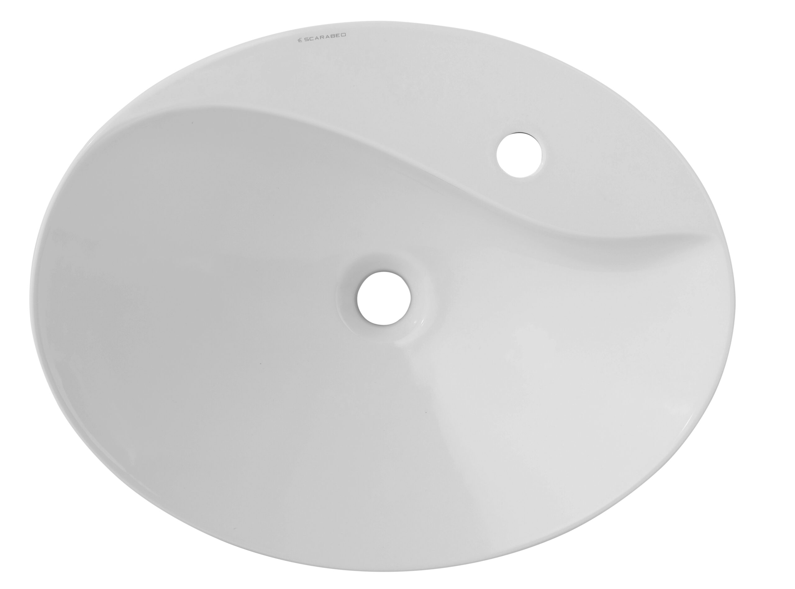 Scarabeo Moai 55R lavabo appoggio 55x46 cm tondo