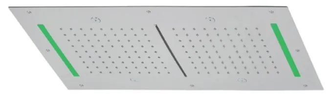 Tubico soffione doccia incasso 700x400 LED cascata