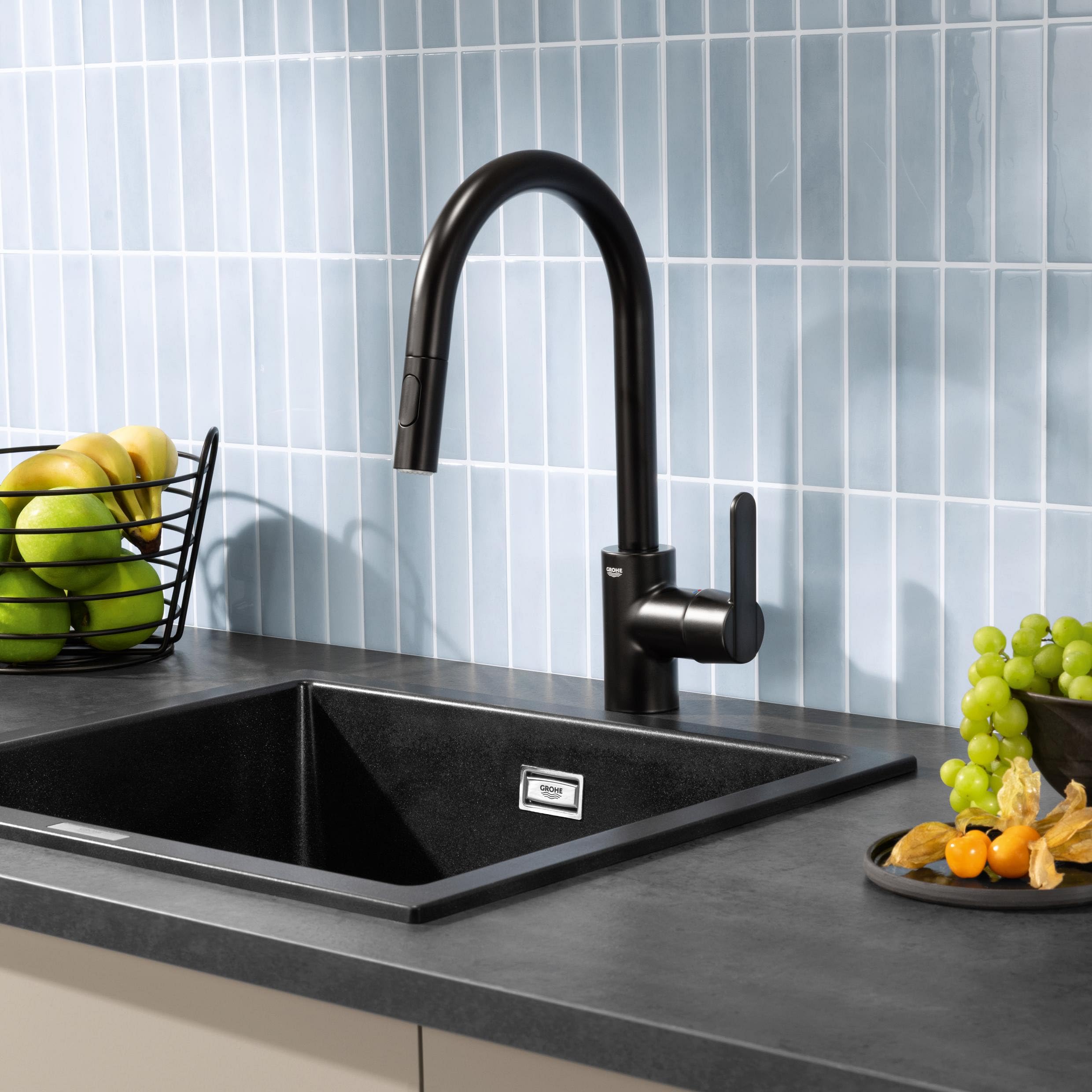 Grohe Get 30360DC0 miscelatore cucina estraibile nero opaco