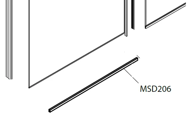 Vismaravetro Serie 7200 Profilo Diga ricambio cromo