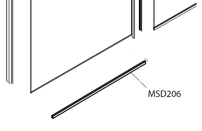 Vismaravetro Serie 7200 Profilo Diga ricambio cromo