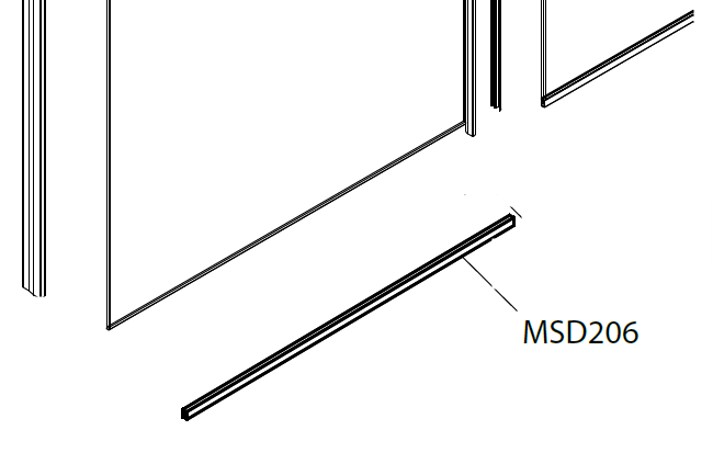 Vismaravetro Serie 7200 Profilo Diga ricambio cromo