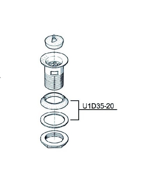 Schmiedl GS1044 piletta lavabo 1 1/4 con tappo
