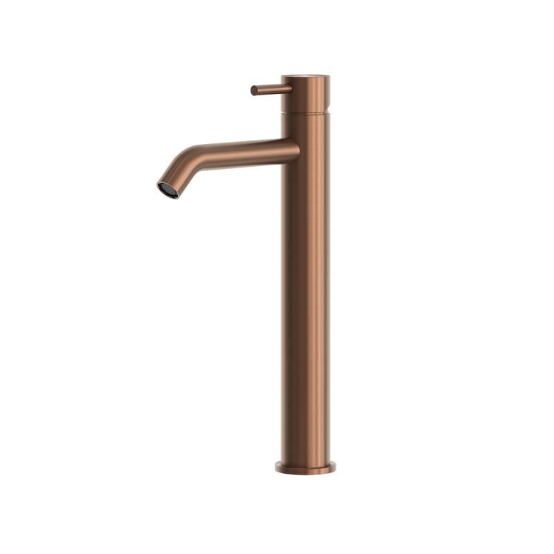 Sined Rubinetto Lavabo Levante Alto miscelatore oro rosa inox