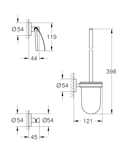 GROHE Start 412042430 set accessori bagno 3 pezzi nero opaco