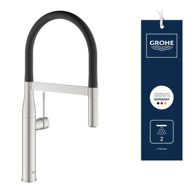 Grohe Essence New 30294DC0 miscelatore cucina acciaio inox con doccetta