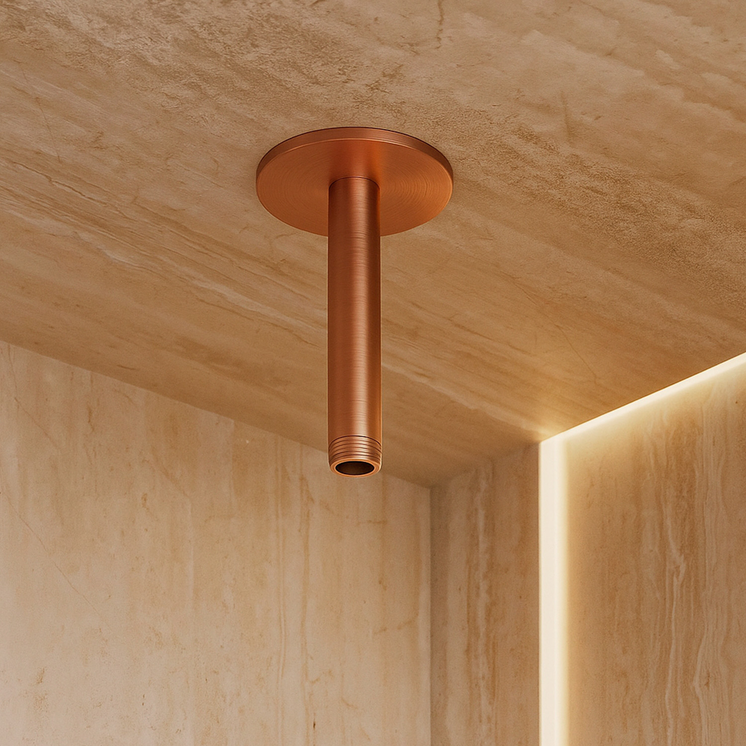 Sined Levante braccio doccia soffitto oro rosa 12 cm