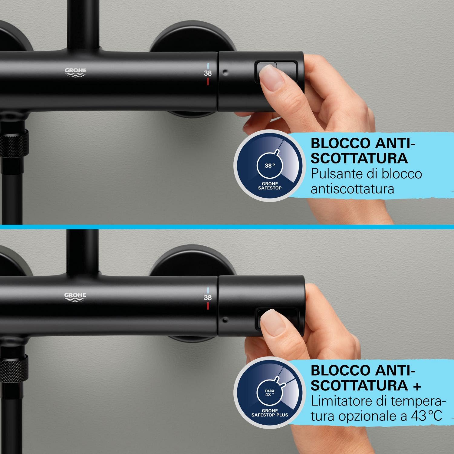 Grohe Precision Start 345972431 Set Doccia Nero Opaco 60 cm