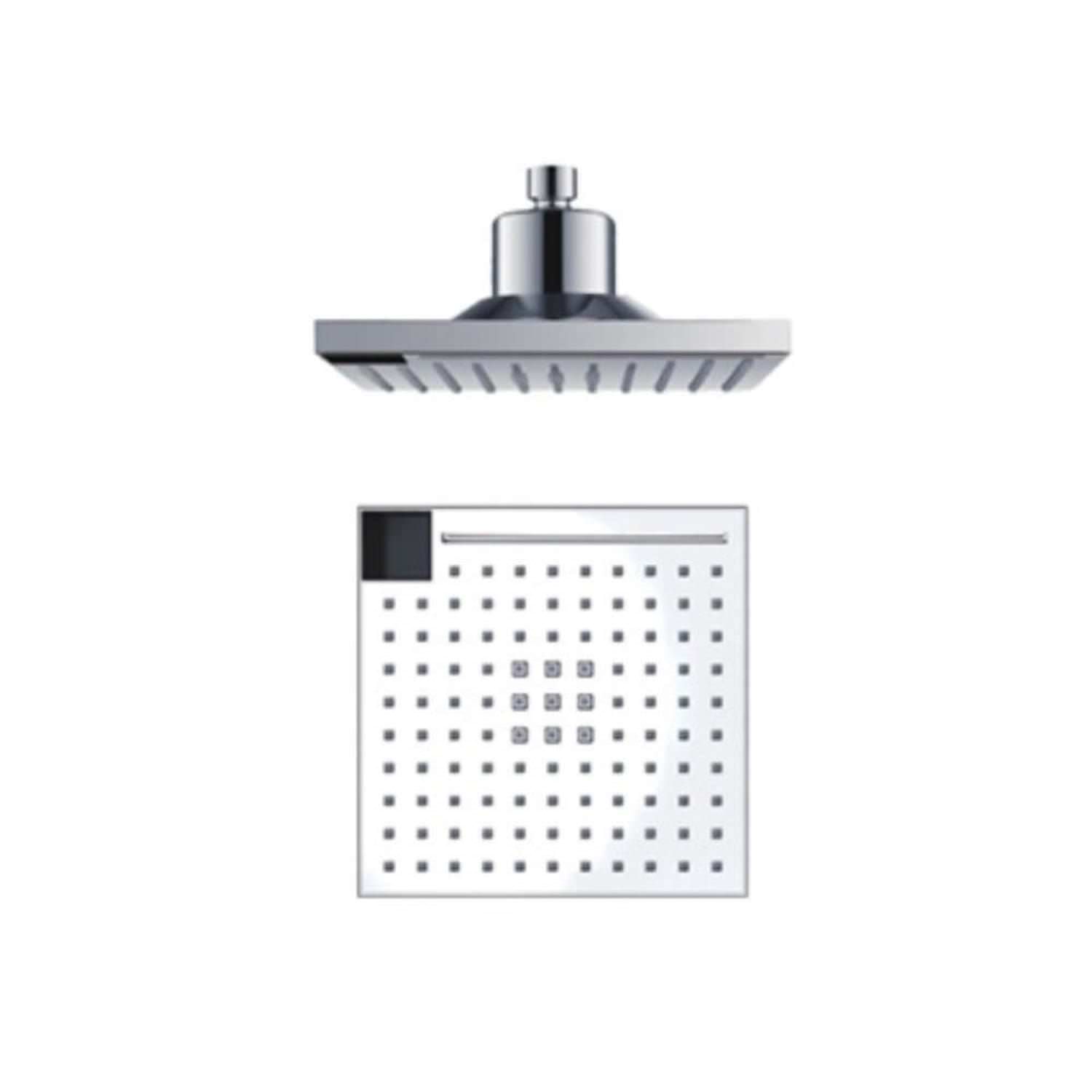 Sined LED 5 Soffione Doccia Quadrato Grigio 3 Getti LED