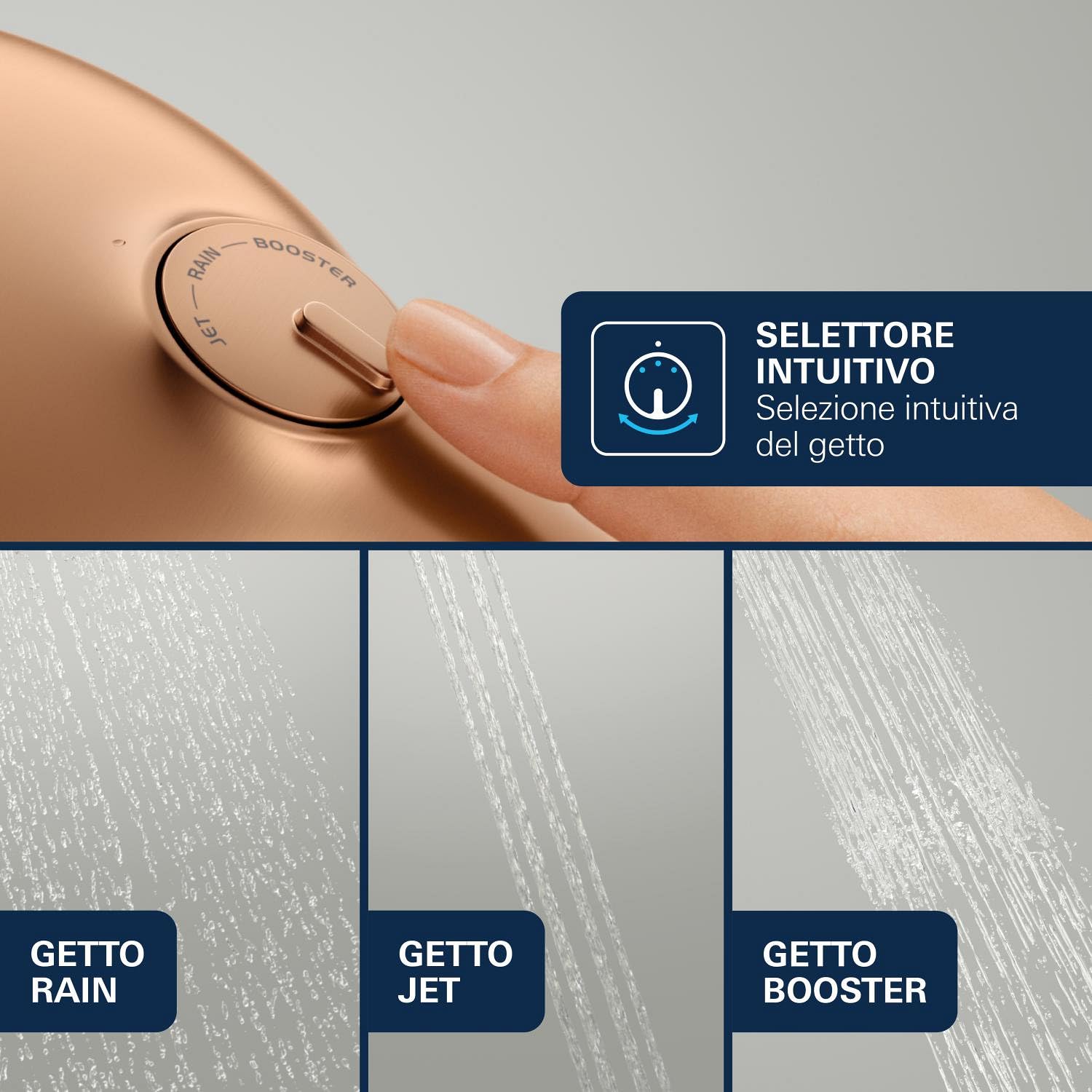 GROHE Vitalio Joy+ 120 134866DL00 saliscendi bronzo con portasapone