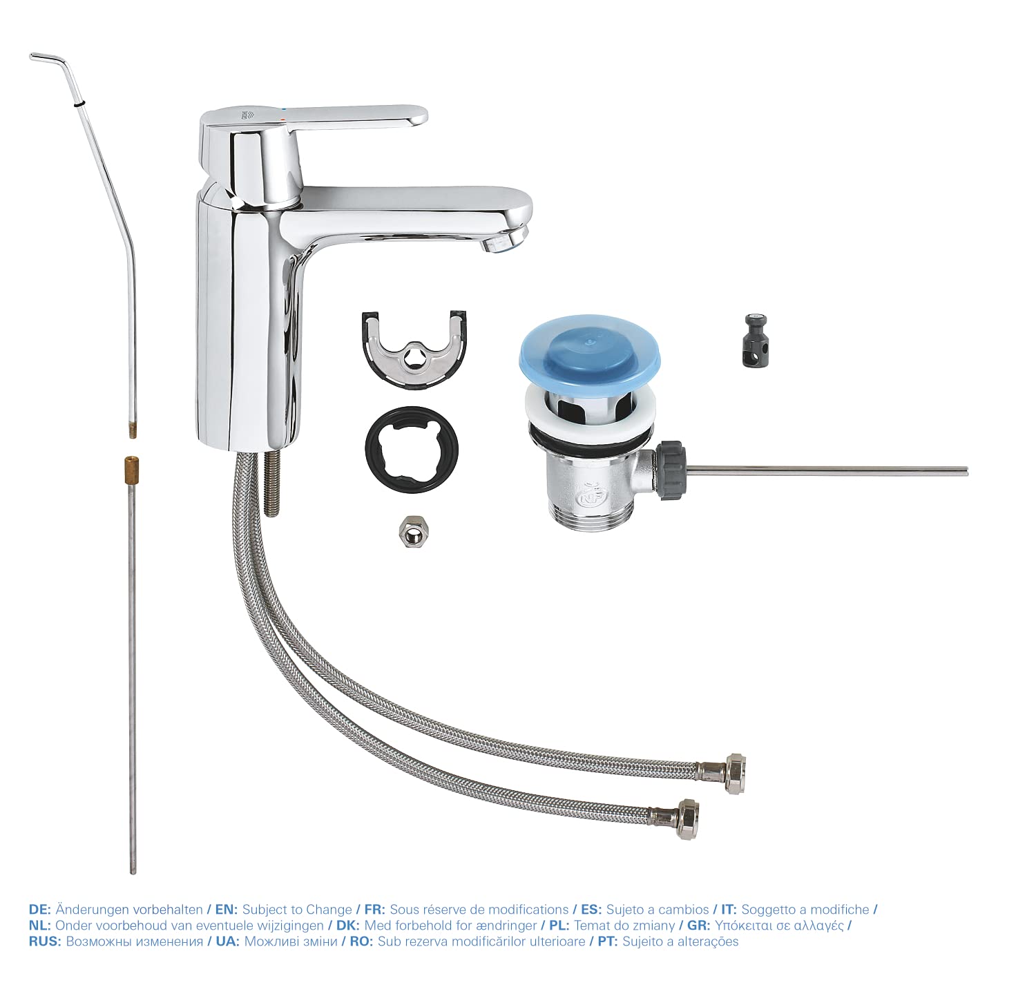 Grohe Eurocube 23454000 miscelatore lavabo M con saltarello