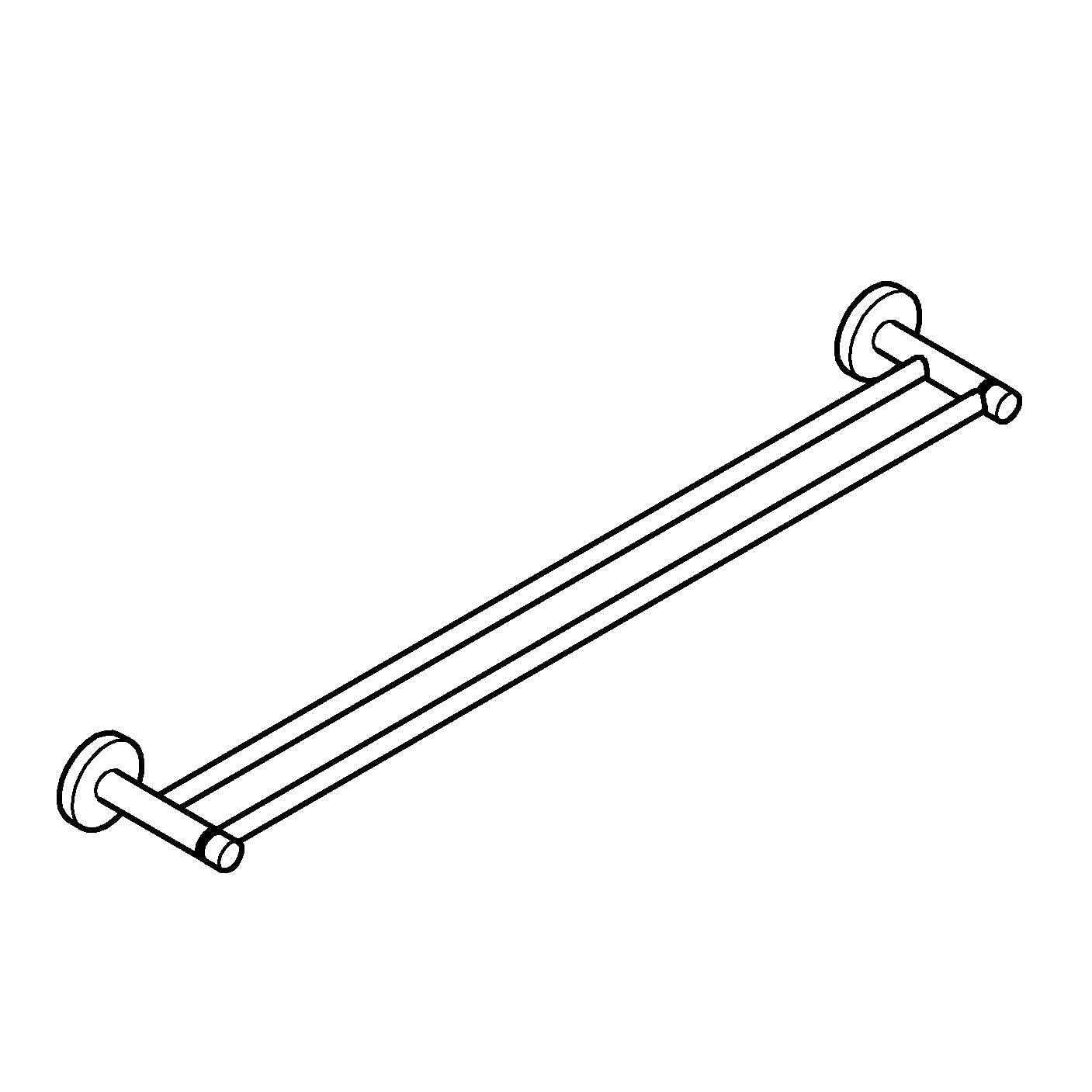 Grohe Start 41203DC0 portasciugamani doppio 654 mm