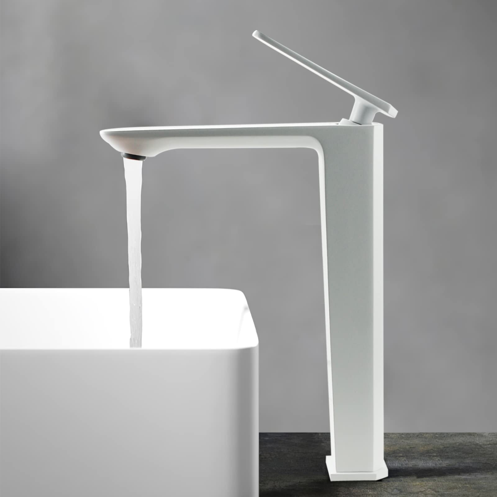 Solvex SP-12008-B miscelatore lavabo bianco girevole ottone