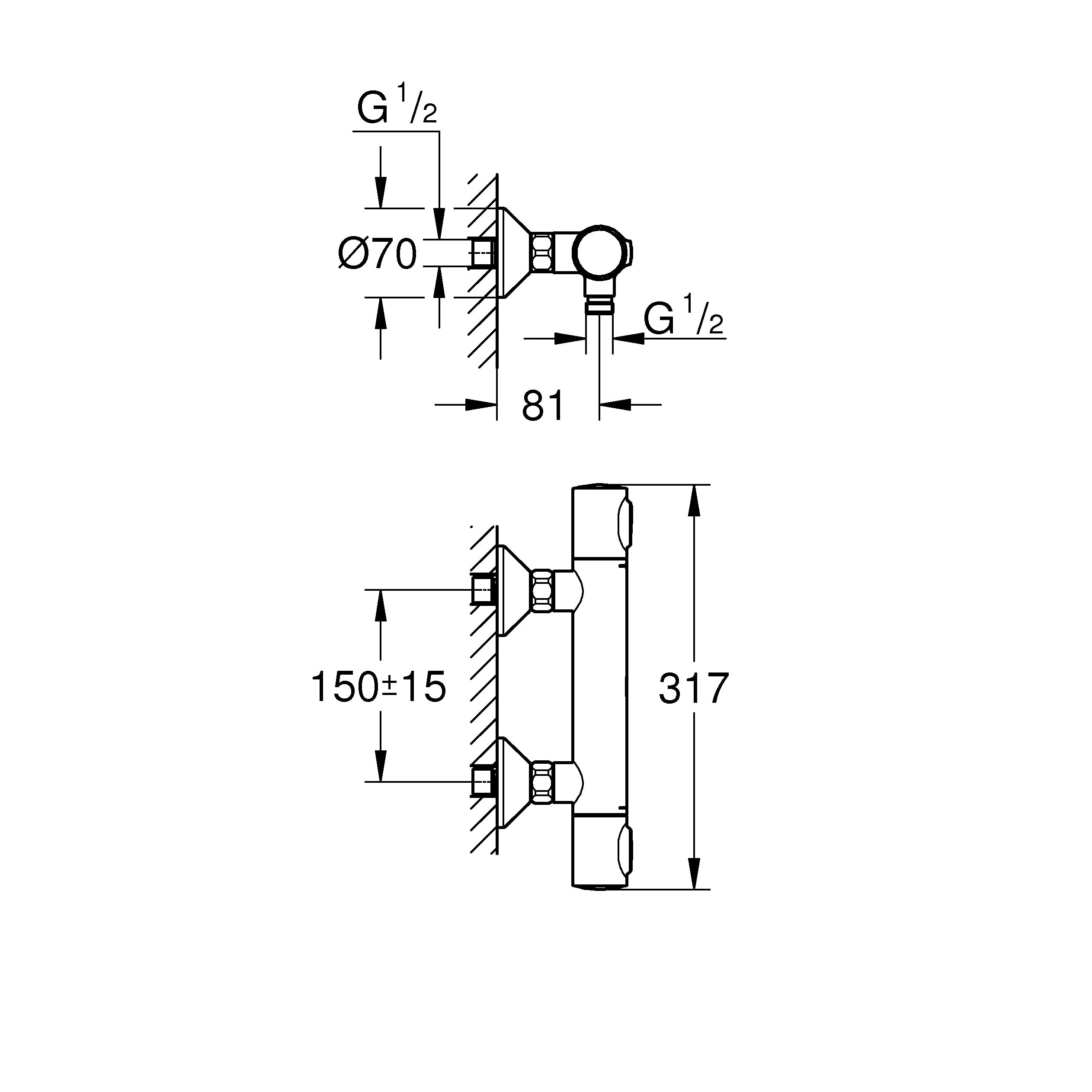 GROHE Precision 34840000 termostatico doccia cromo 38°