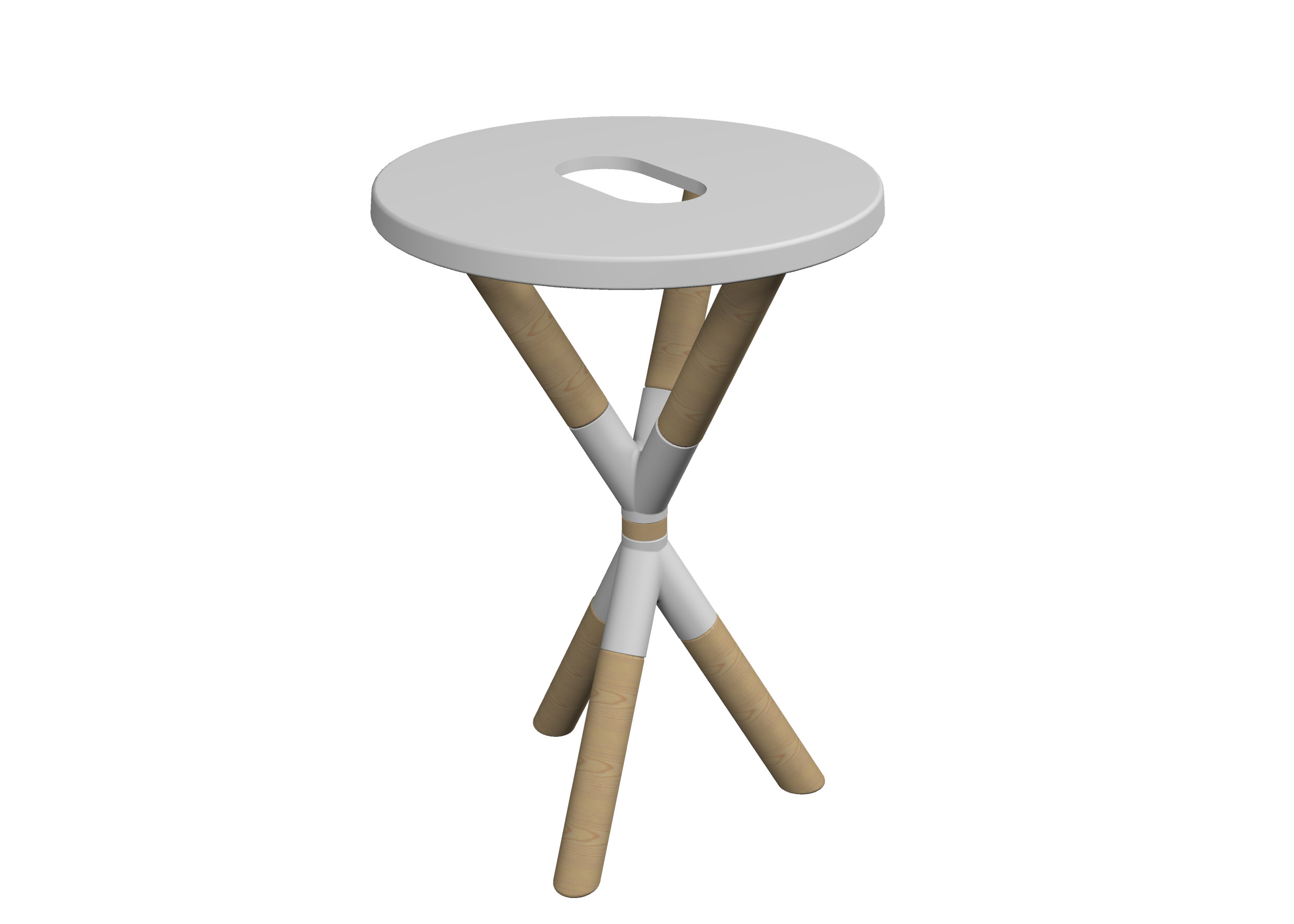 Scarabeo Cross consolle legno chiaro completa