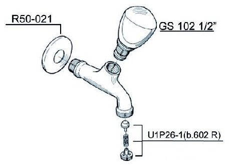 Schmiedl GS0602 valvola lavatrice 1/2 pollice ottone