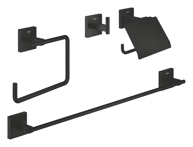 Grohe Start Cube 411152430 Set Accessori Bagno Nero Opaco