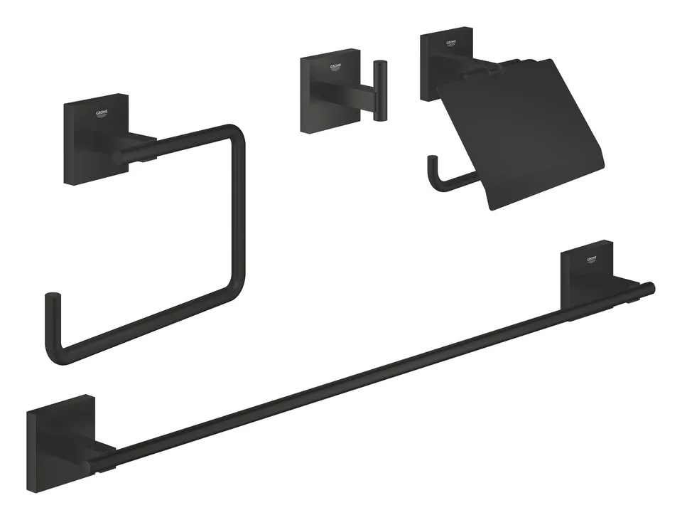 Grohe Start Cube 411152430 Set Accessori Bagno Nero Opaco