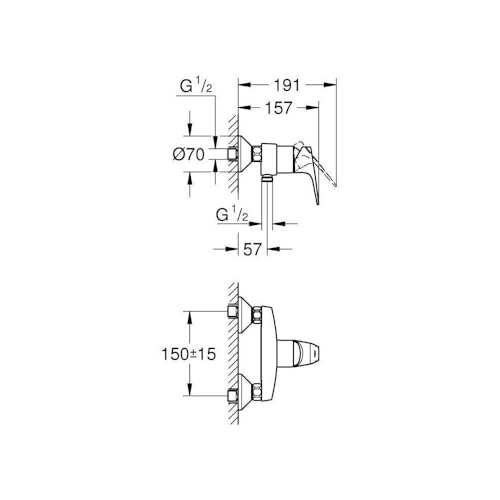 GROHE Start 23771000 miscelatore doccia esterno cromo