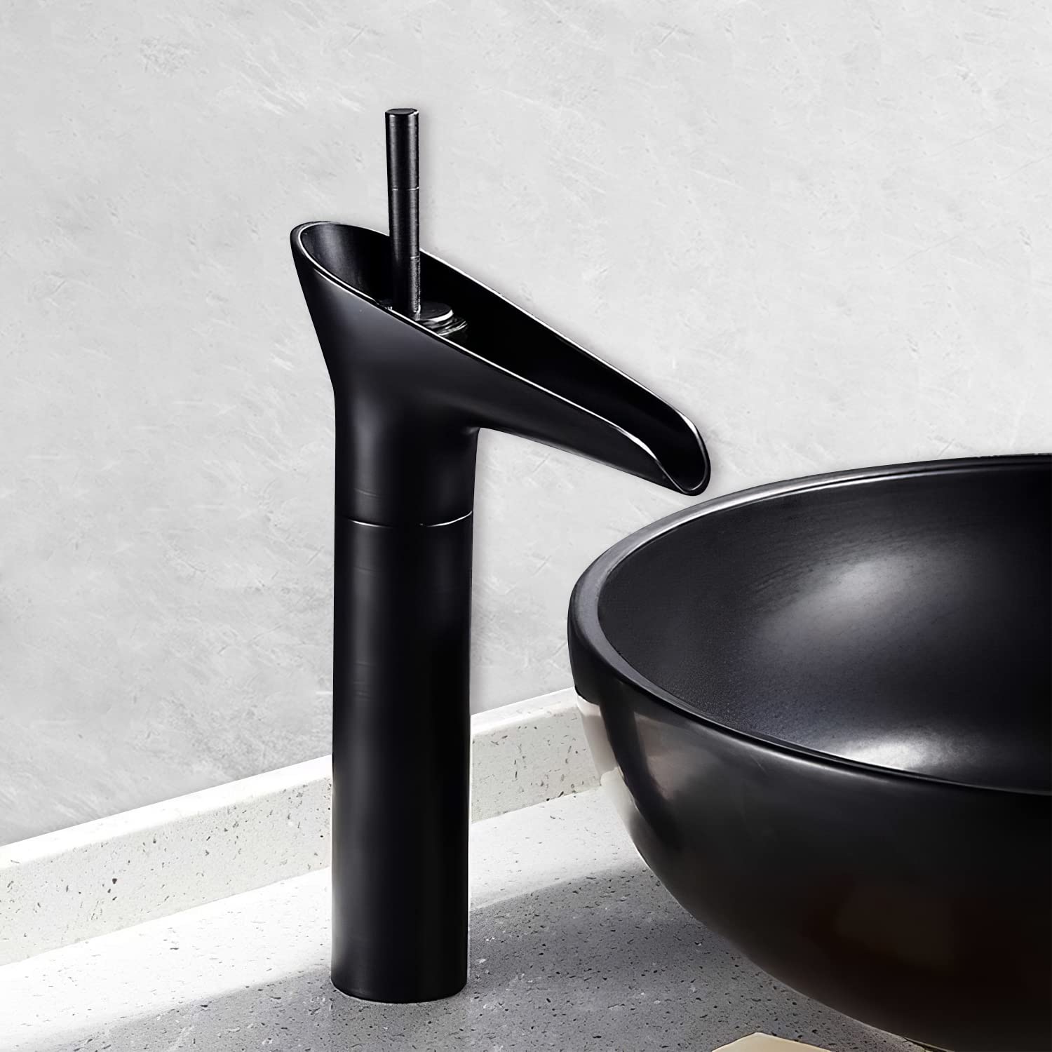 Solvex SP-12025-N miscelatore lavabo cascata nero opaco