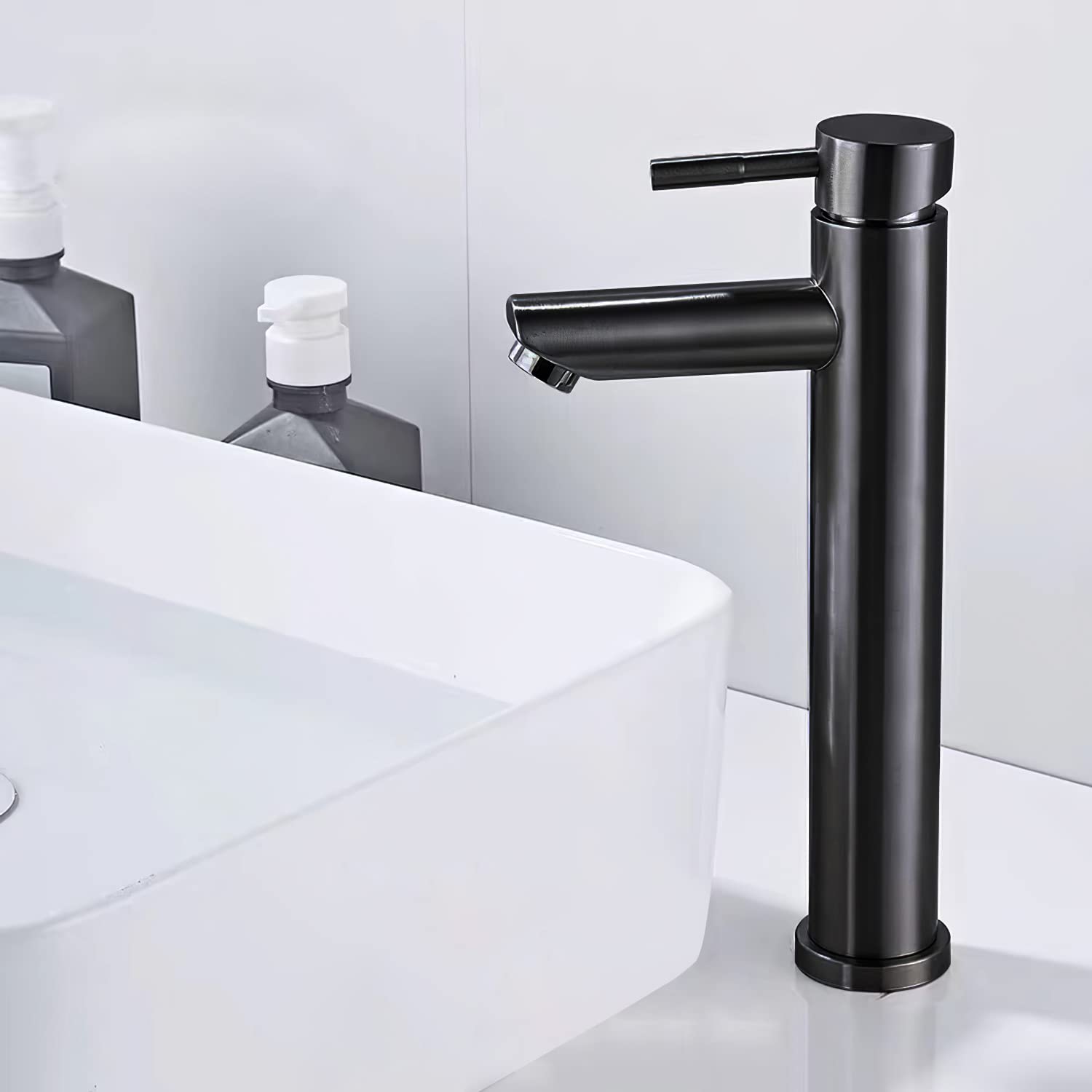 Solvex SP-10032-G miscelatore lavabo nichel spazzolato alto
