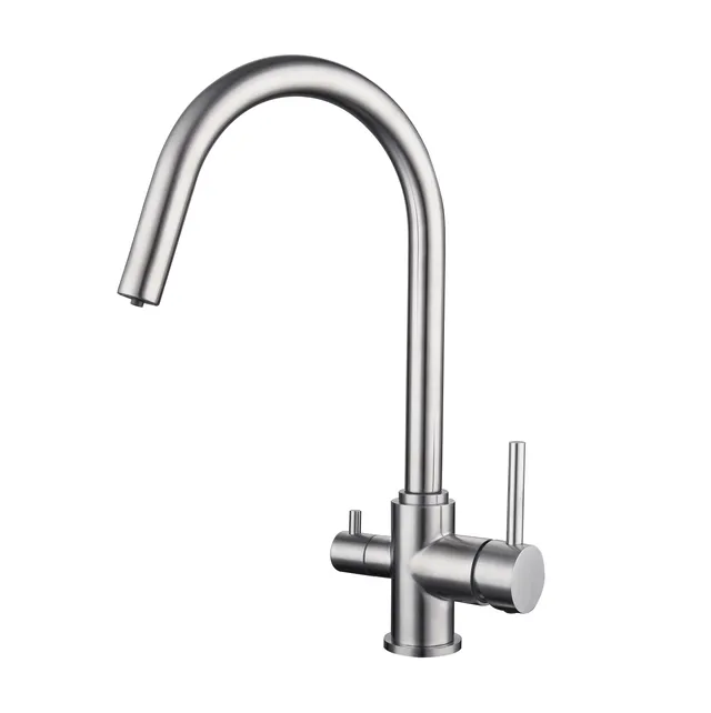 Tubico Kitchen River Miscelatore Cucina 3 Vie Canna Tonda Inox