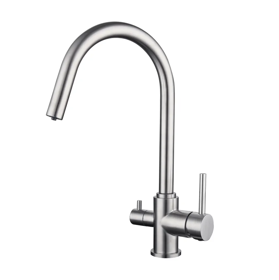 Tubico Kitchen River Miscelatore Cucina 3 Vie Canna Tonda Inox