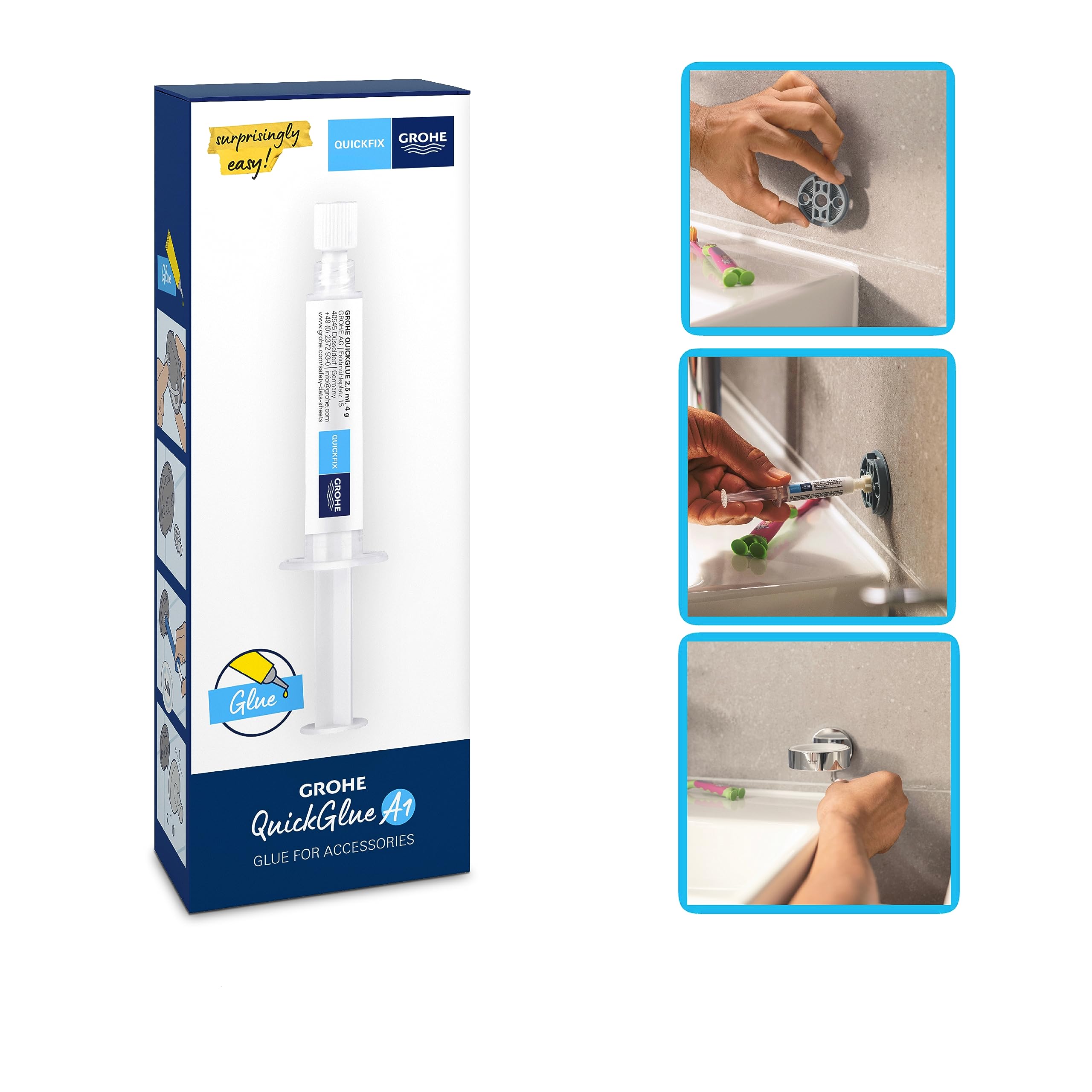 GROHE QuickGlue A1 41127000 colla fissaggio 1 punto 24h