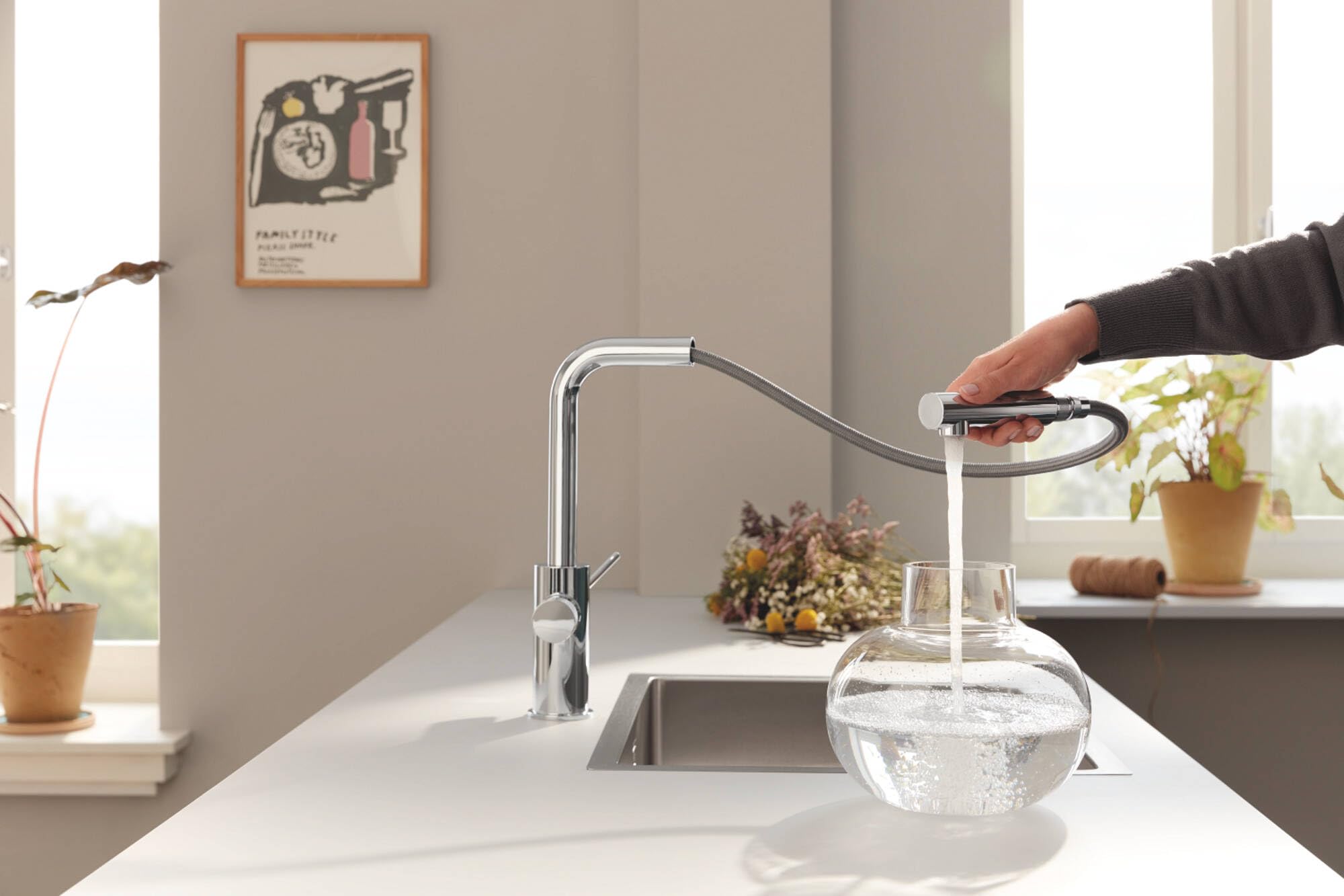 GROHE Blue Pure Minta miscelatore cucina cromo doccetta estraibile