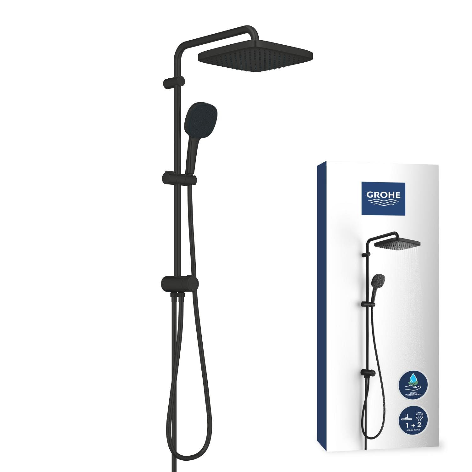 Grohe Vitalio Comfort 250 266982431 sistema doccia nero opaco