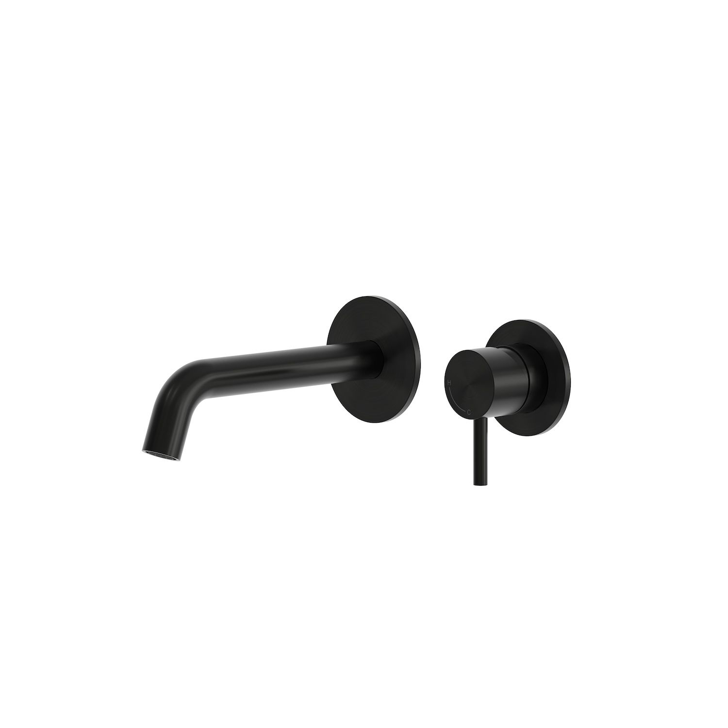 Sined Levante miscelatore lavabo a muro nero opaco inox 316L