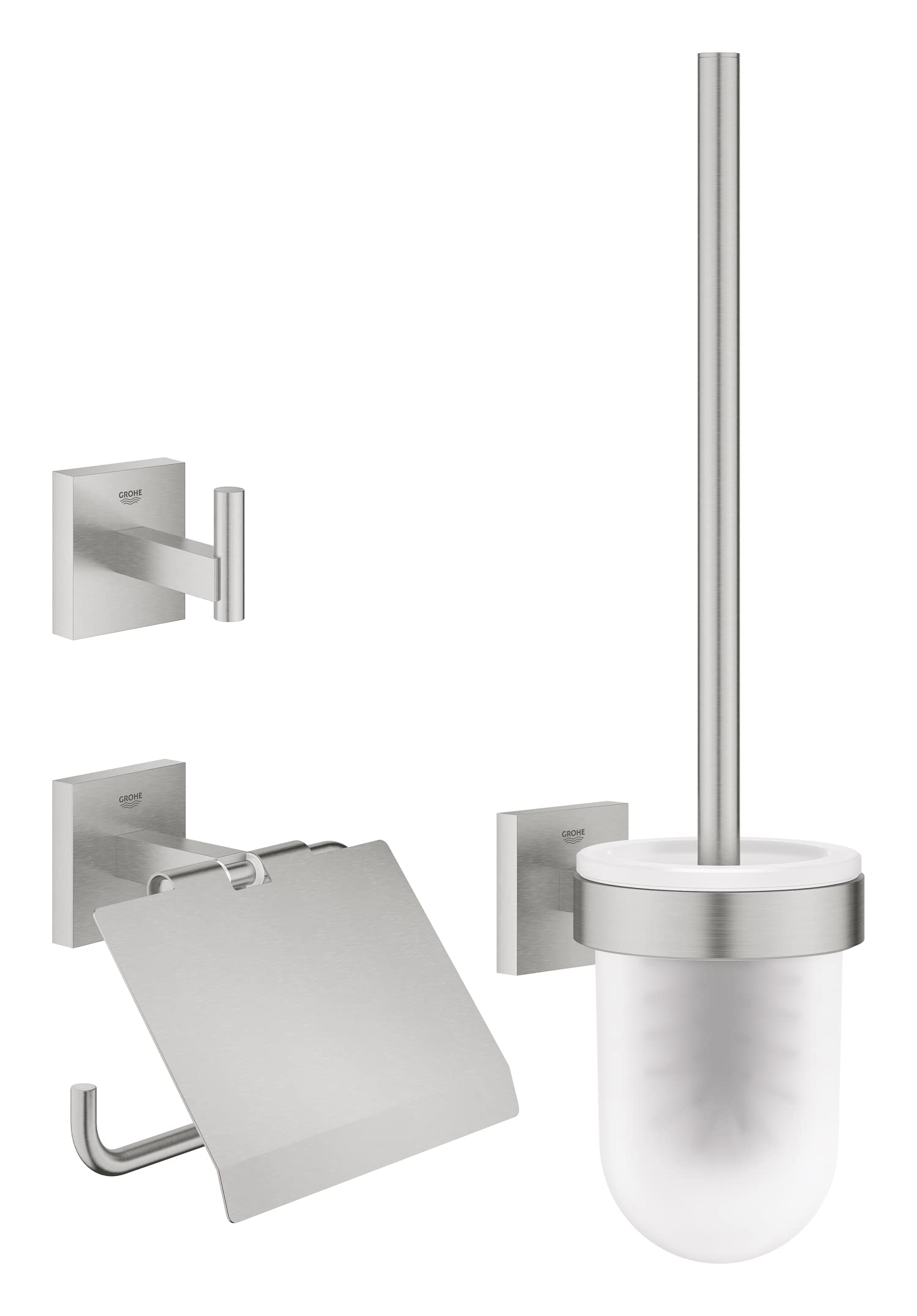 GROHE Start Cube 41123000 set accessori 3-in-1 cromo vetro