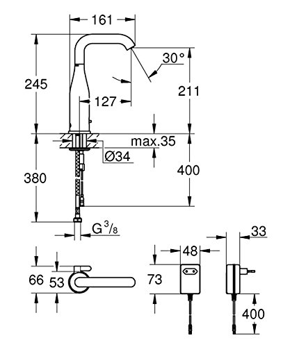 Grohe Essence 36444000 Rubinetto Elettronico Lavabo 230V
