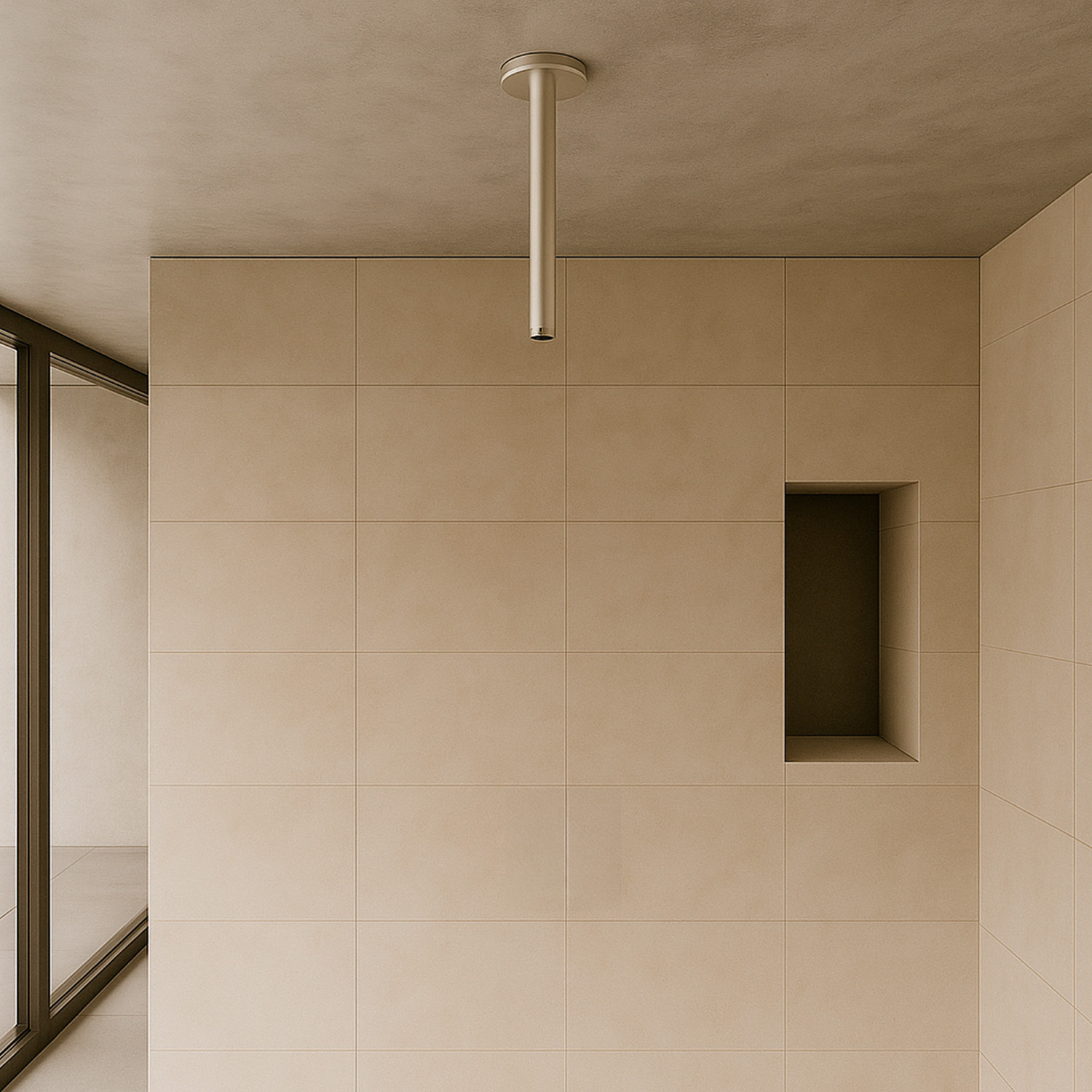 Sined Braccio Doccia Soffitto Levante Corto Inox 12 cm