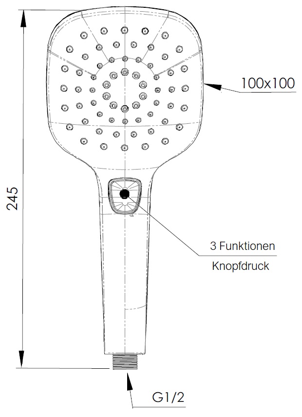 Schmiedl GS17319 Doccetta a Mano 3 Getti Anticalcare