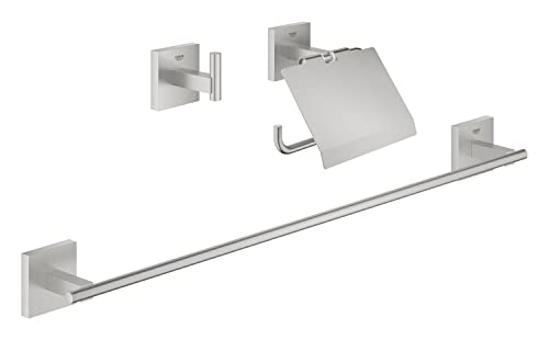 GROHE Start Cube 411242430 set accessori bagno nero opaco 3in1