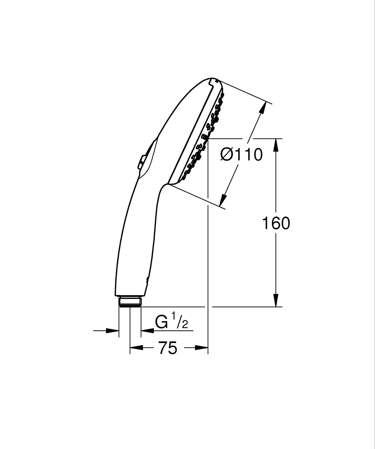 GROHE Vitalio 26031001 doccetta doccia 110 mm cromo