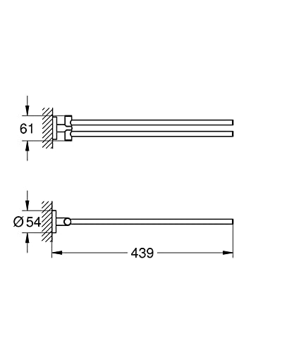 GROHE Start 41183DC0 portasciugamani super steel 439 mm