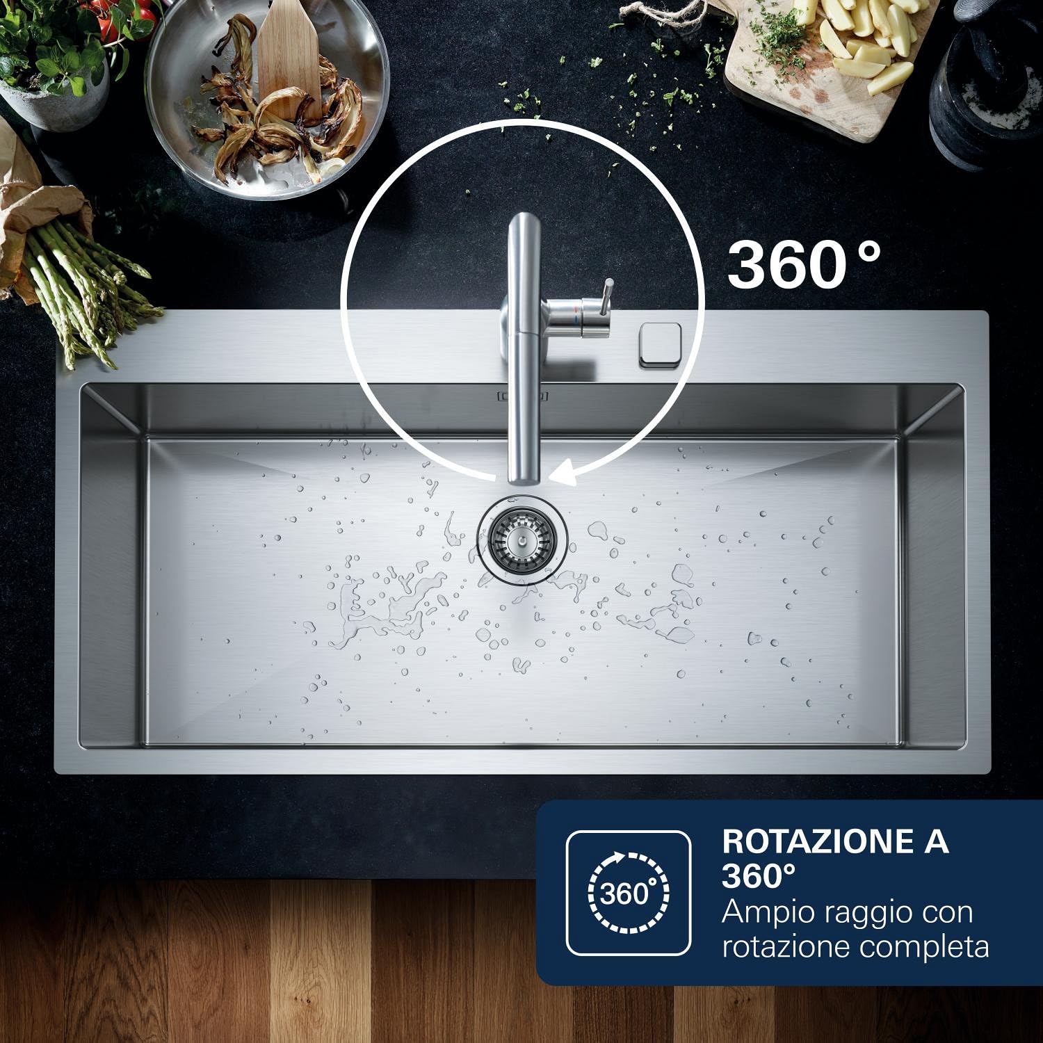 GROHE Essence 30270000 rubinetto cucina cromo estraibile