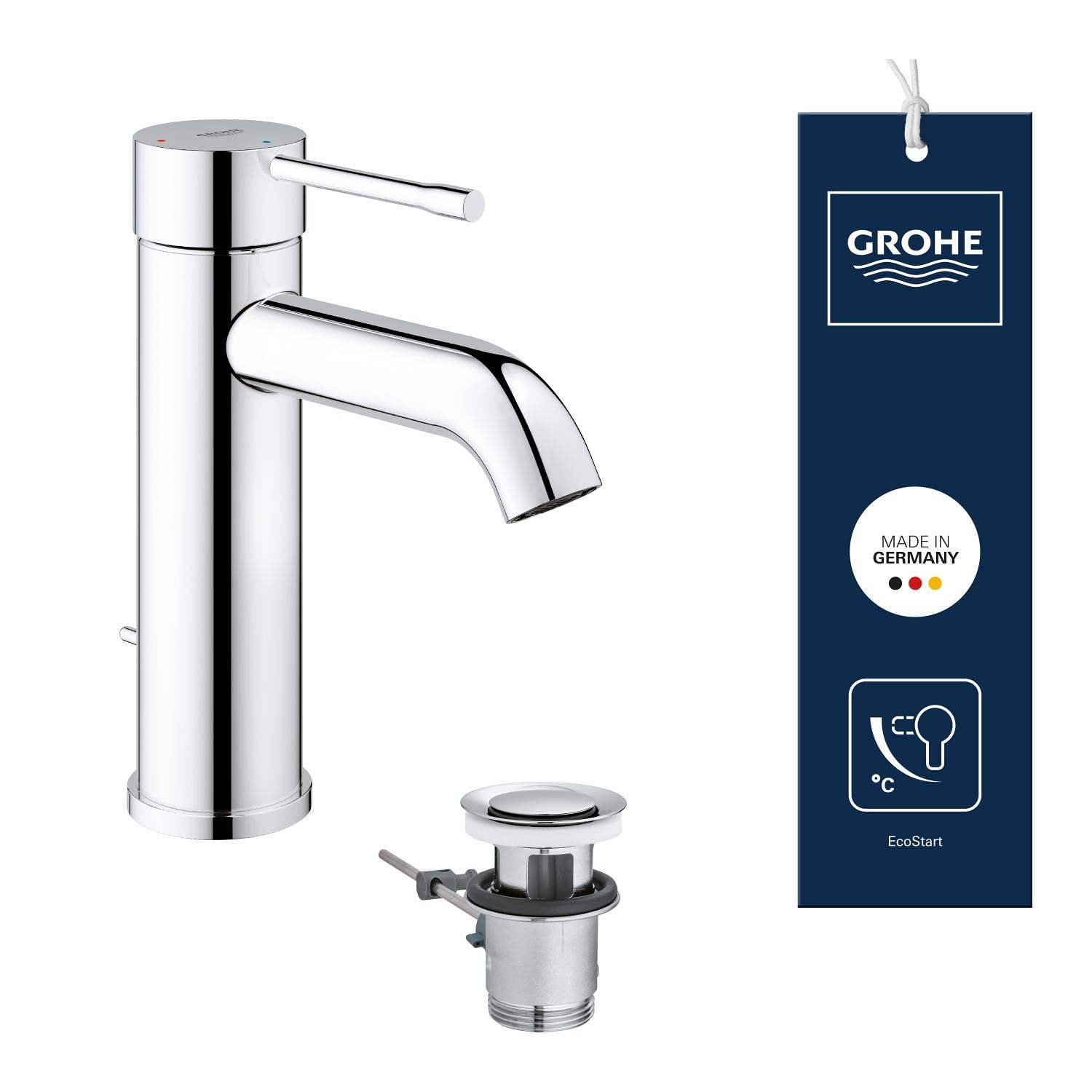 Grohe Essence 23379001 Rubinetto Lavabo SilkMove ES Cromo