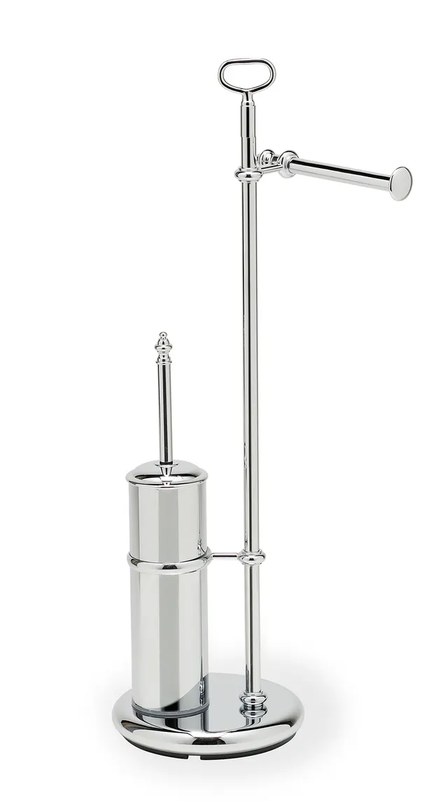 Scarabeo Tech piantana bagno portarotolo e scopino