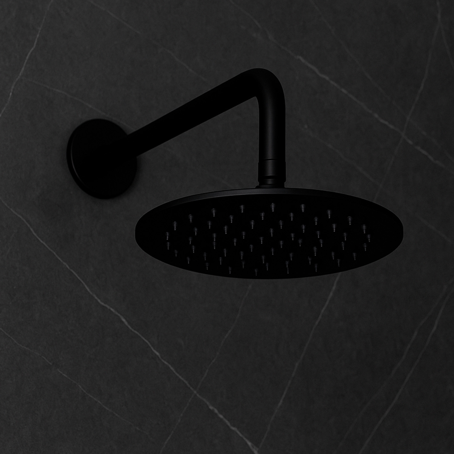 Sined Levante 30 Soffione Doccia 30 cm nero inox 316L
