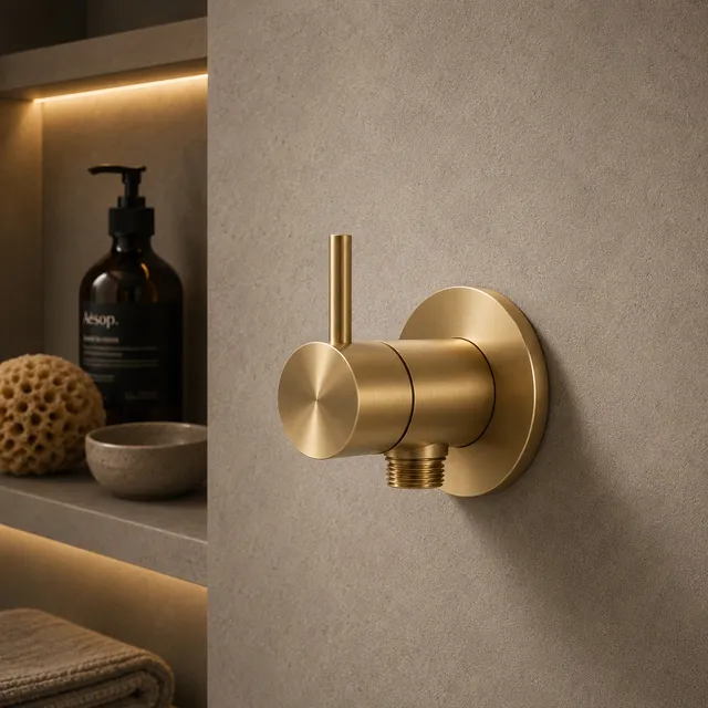 Sined Shattaf miscelatore muro oro inox