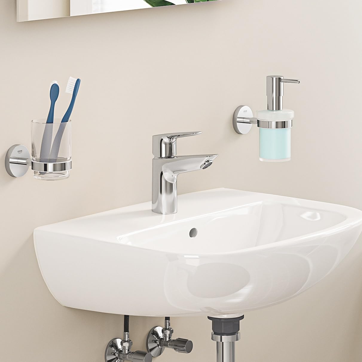 Grohe Start Edge 23898001 miscelatore lavabo S cromo piletta