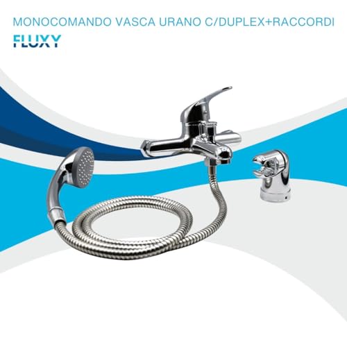 Fluxy monocomando vasca cromo con doccetta duplex
