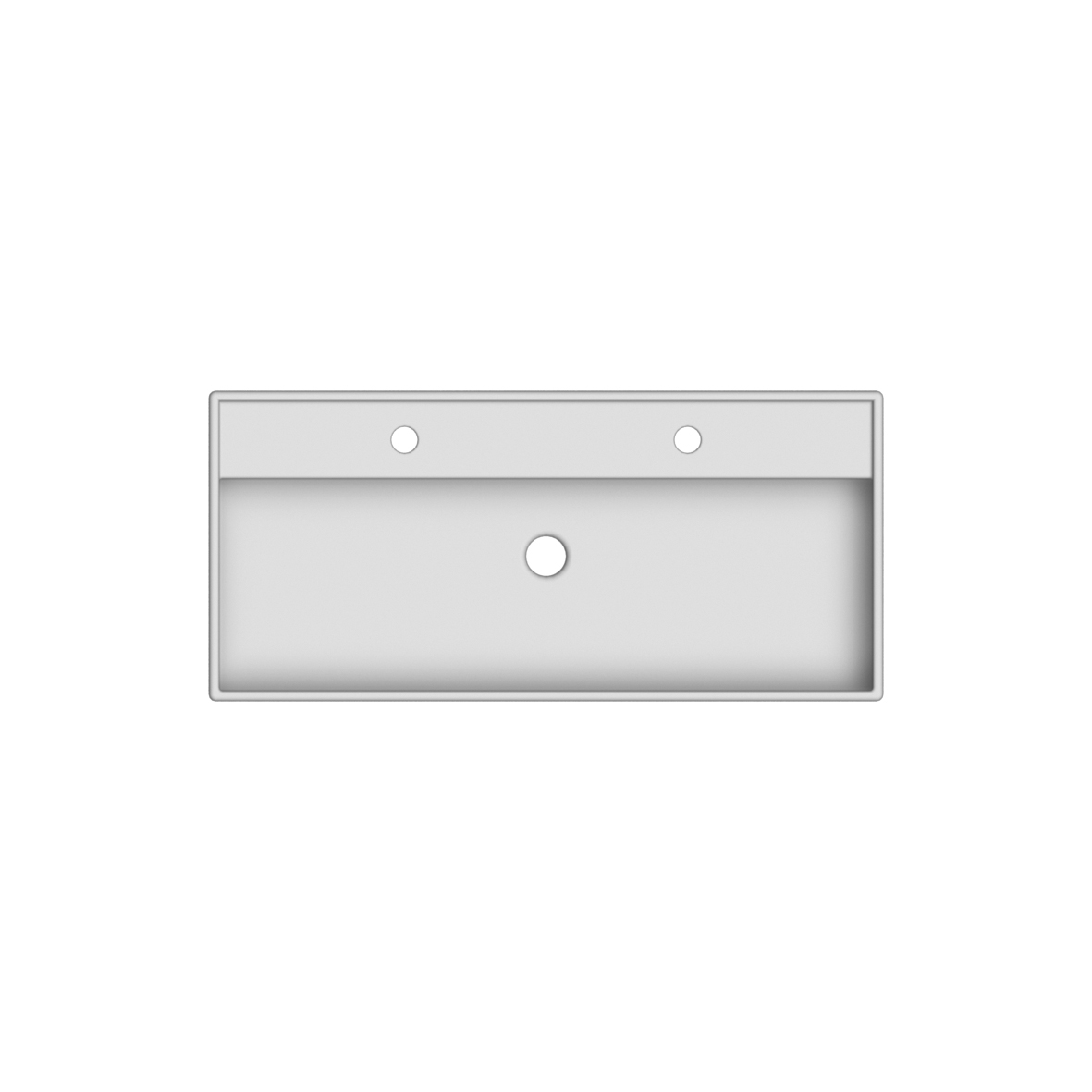 Scarabeo Teorema 2.0 100R lavabo doppio foro bianco