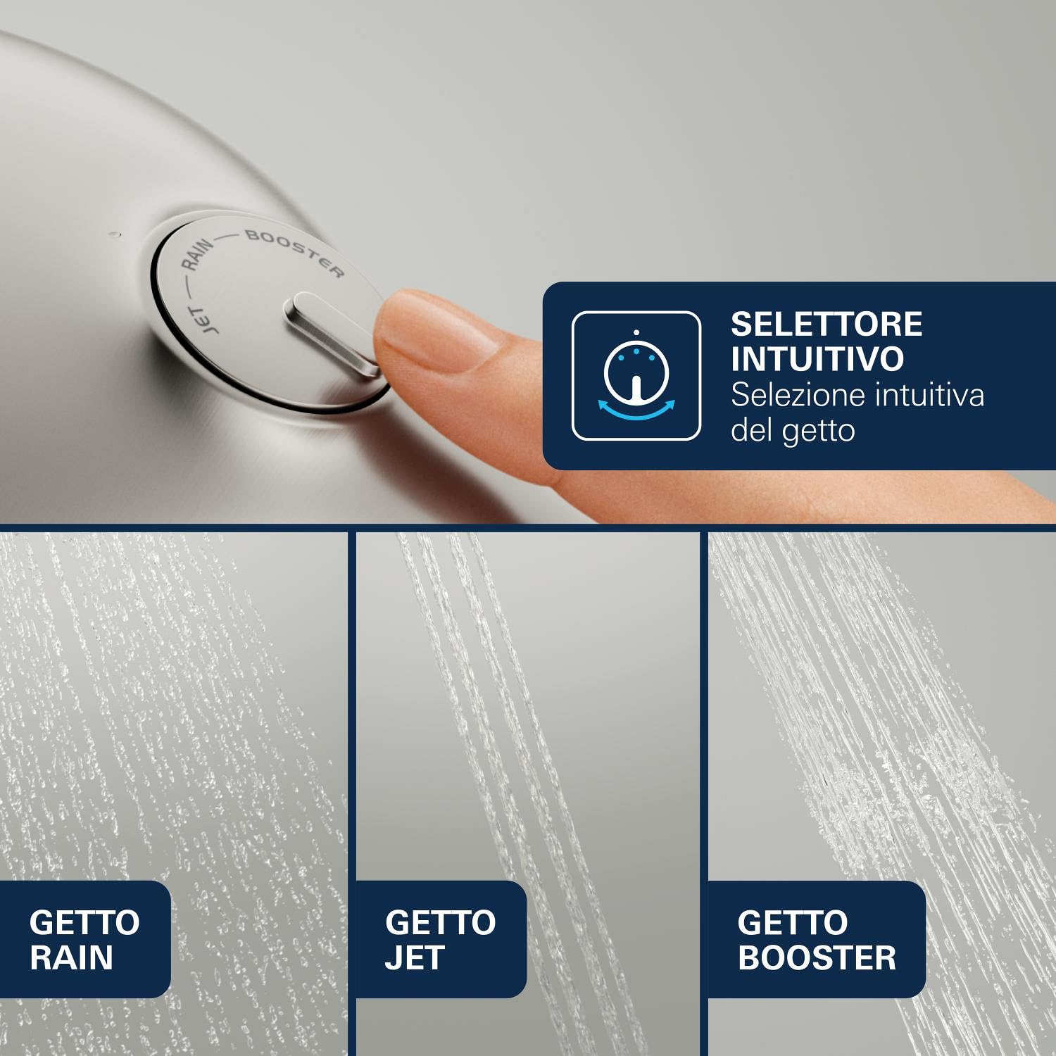 GROHE Vitalio Joy+ 120 134865DC00 set doccia supersteel risparmio idrico