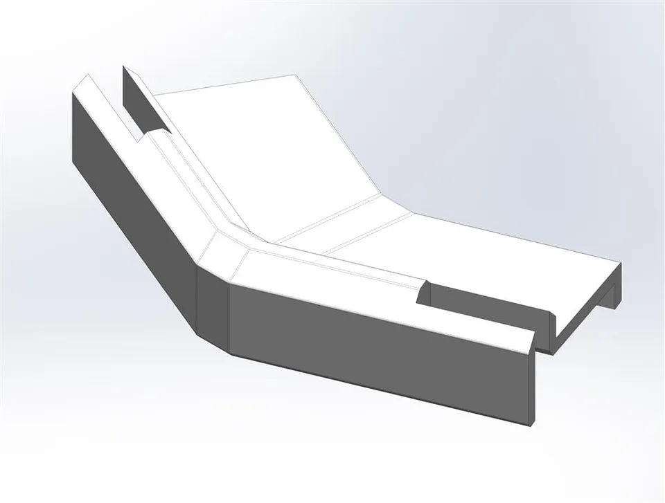 Vismaravetro Sintesi SMF profilo curvo bianco SX