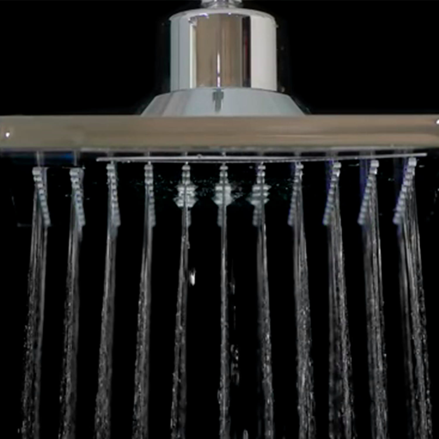 Sined LED 5 Soffione Doccia Quadrato Grigio 3 Getti LED